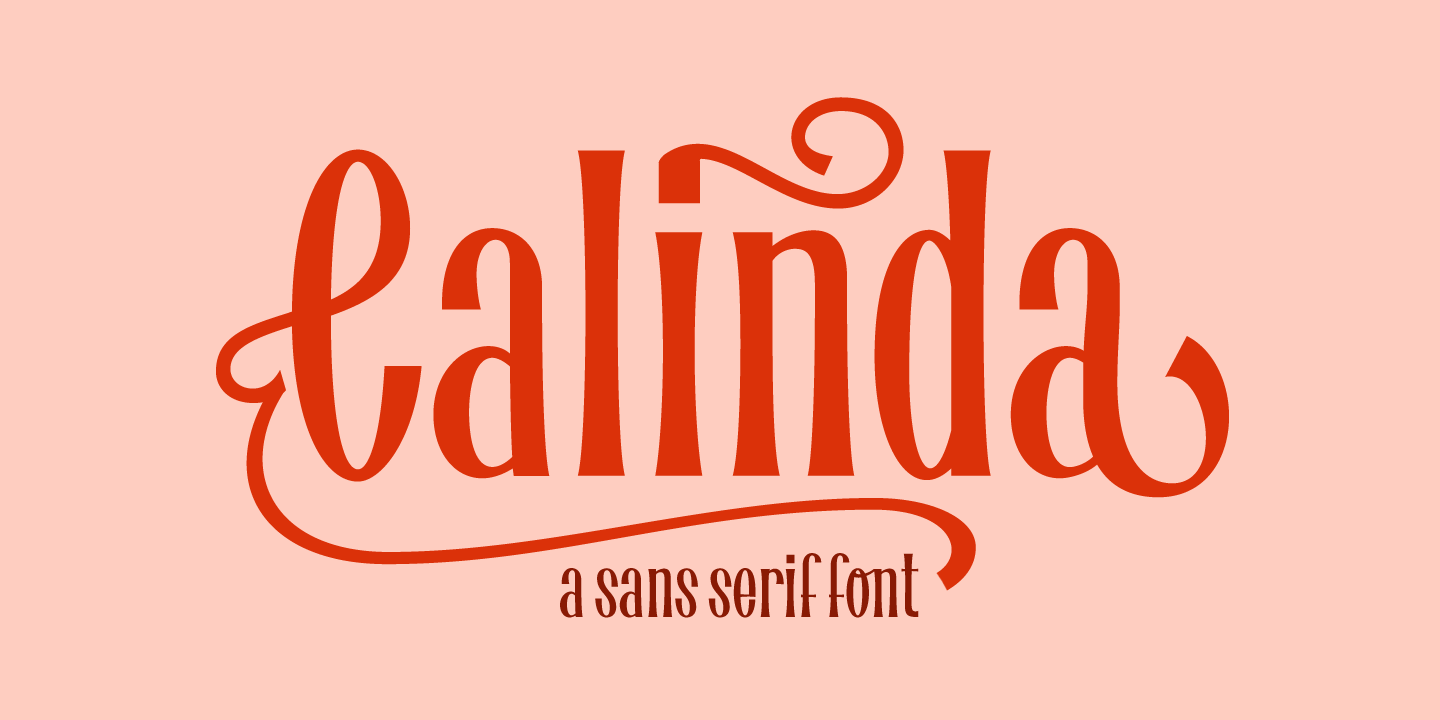 Beispiel einer Calinda-Schriftart